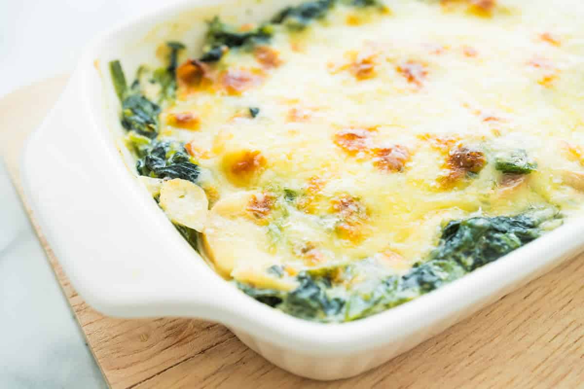 Gratin aux épinards et fromage : plat automne délicieux