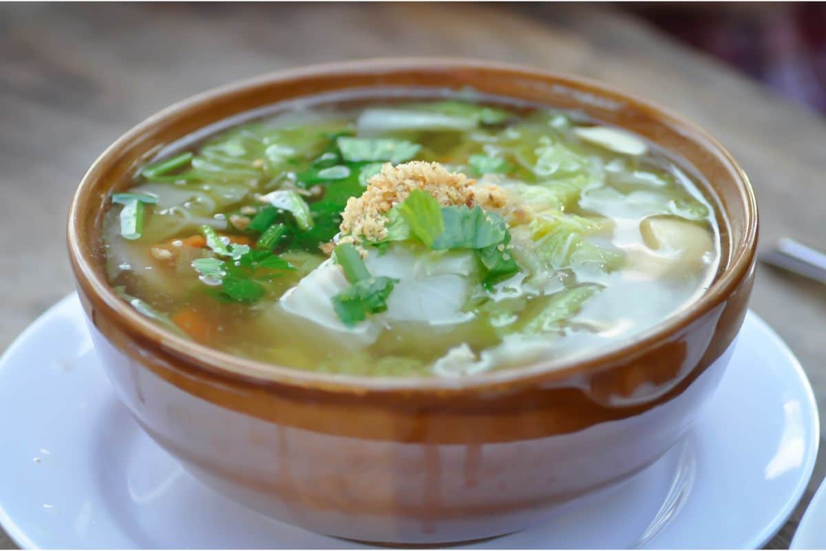 Soupe aux choux régime recette