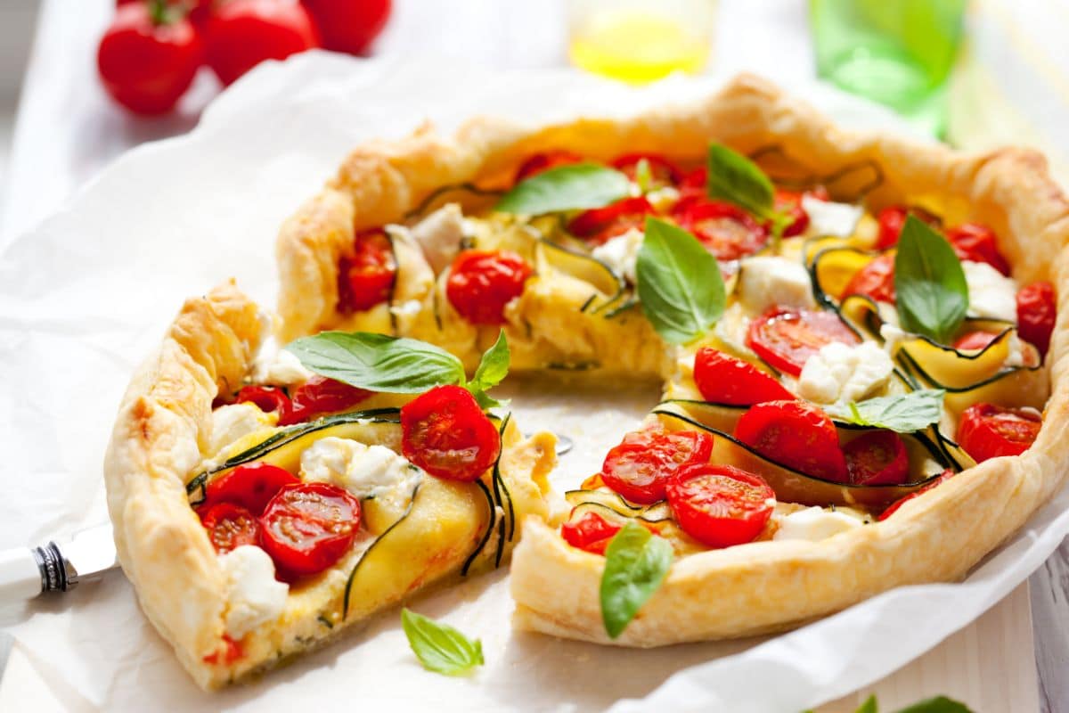 Tarte courgettes tomates