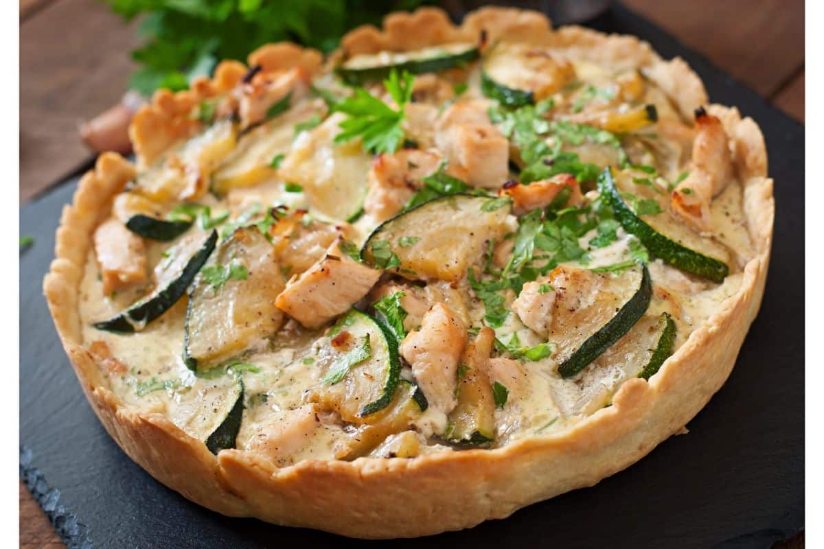 Quiche poulet courgette