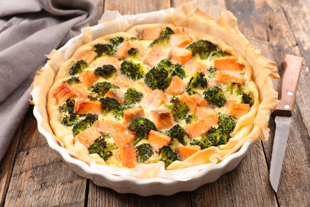 Quiche saumon brocolis