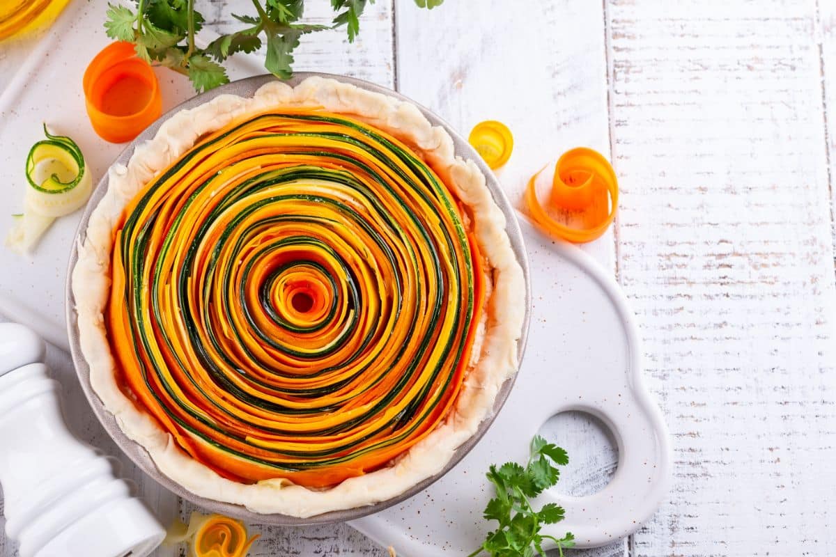 Tarte aux légumes en spirale