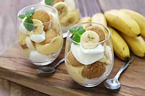 Tiramisu à la banane en verrine pour le dessert