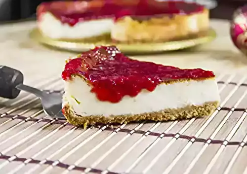 Cheesecake au coulis de fraises