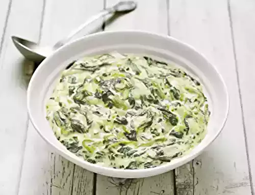 Crème aux épinards maison