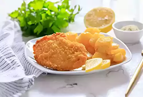 Escalopes de poulet panées au four