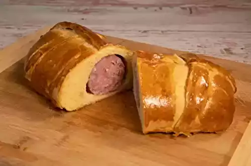 Brioche de Lyon : Saucisson brioché maison