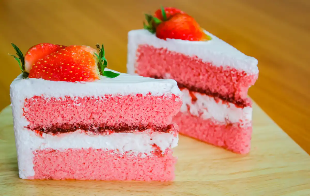 Gâteau à la fraise moelleux avec crème chantilly