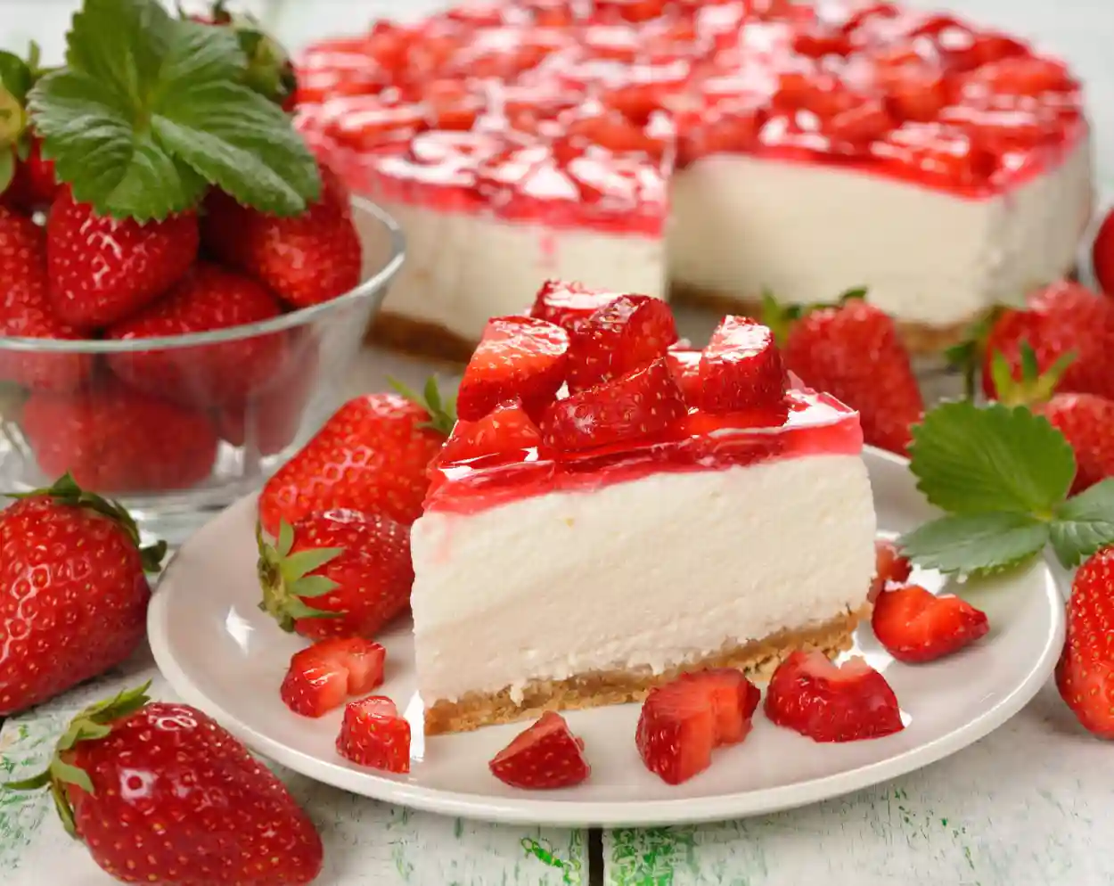 Cheesecake aux Fraises - Douceur Fruitée Élégante