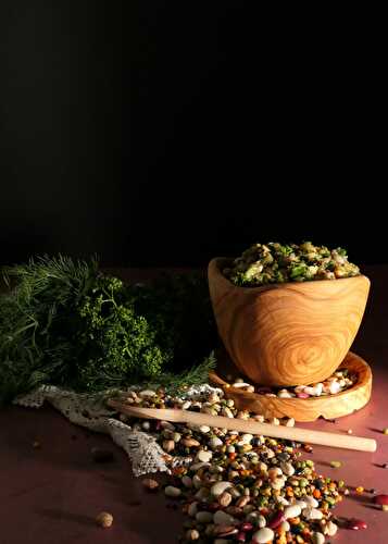 Salade aux légumes secs « palikaria » ou ospriada