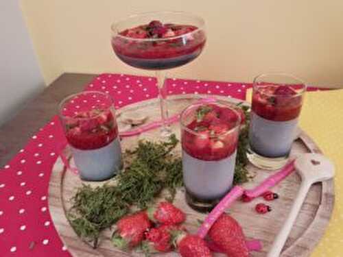 Panna cotta aux coulis de fruits rouges et mastic de Chios