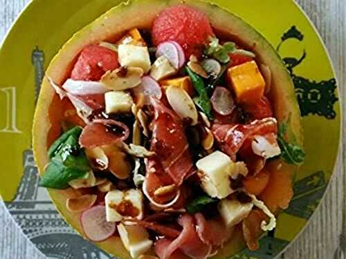 Salade melon-pastèque à la feta