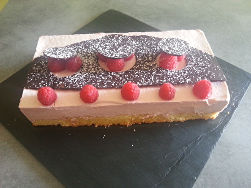 Entremet framboise vanille