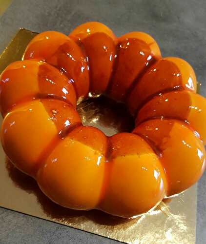 Entremet mandarine et caramel