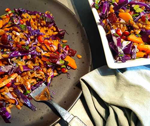 Salade tiède d'épeautre et légumes