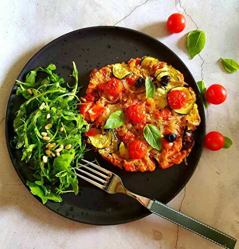 Pain de tomates, courgettes et oignons