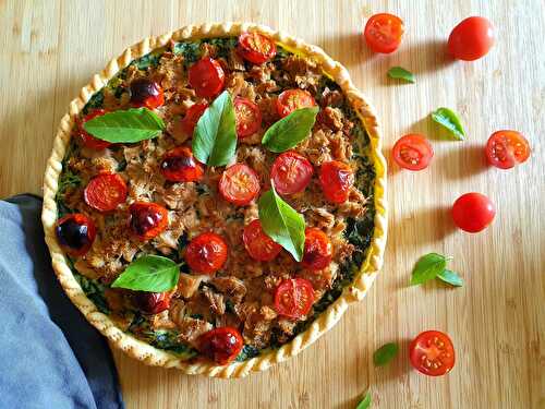 Tarte thon épinards et tomates cerises