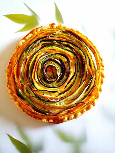 Tarte aux rubans de légumes