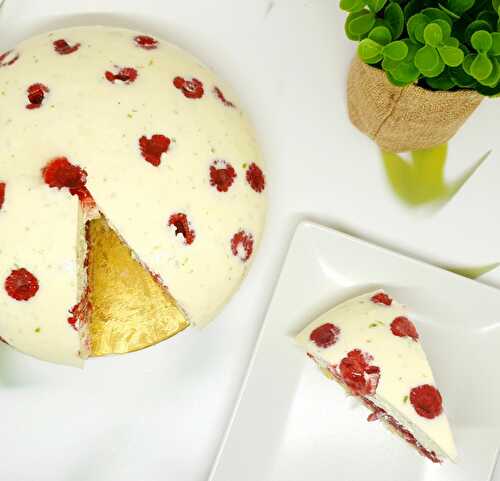 Entremet framboises citron vert