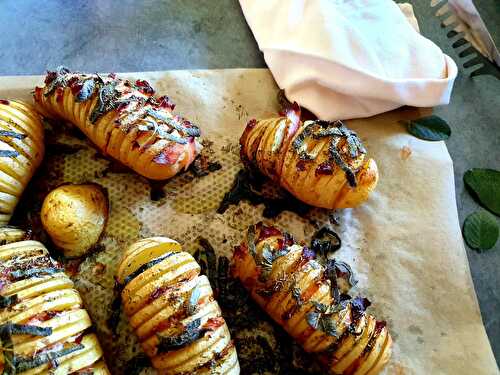 Pommes de terre Hasselback au bacon