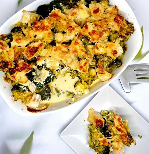 Gratin de brocolis et cabillaud