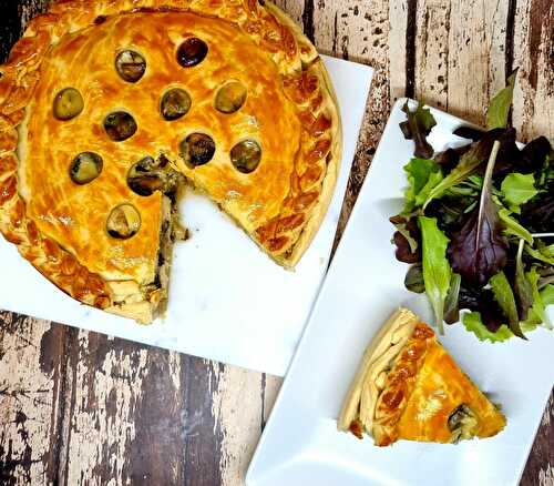 Tourte poulet champignons