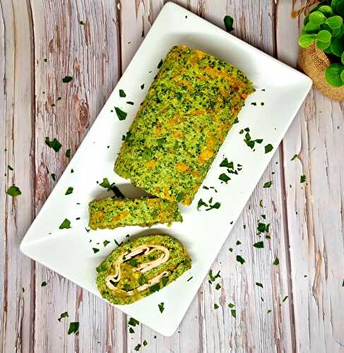 Roulé de brocoli au poulet et guacamole