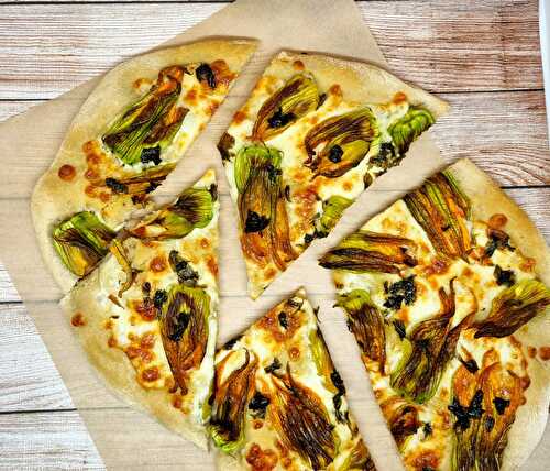 Pizza aux fleurs de courgette