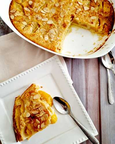 Clafoutis pêches amandes