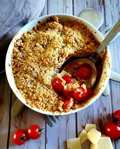 Crumble de tomates cerises au parmesan