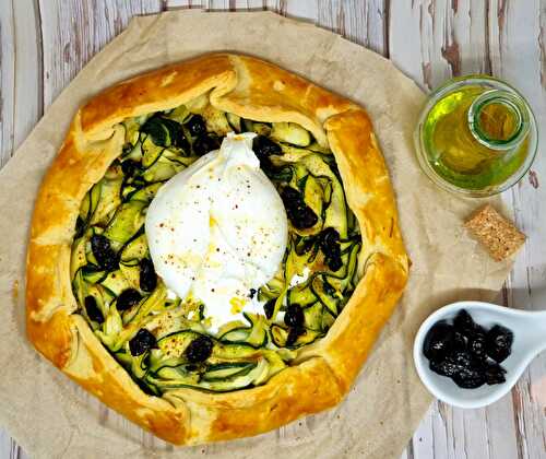 Tarte rustique courgettes et burrata