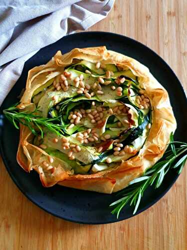 Tarte rustique express courgettes et brousse