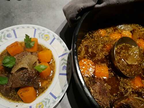 Boeuf fondant à la moutarde