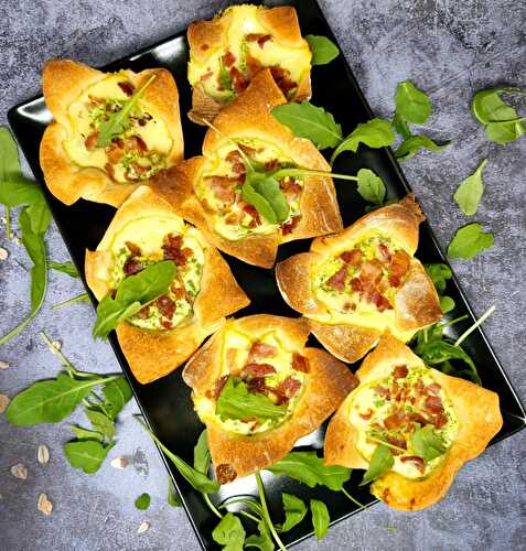 Mini quiches roquette et lard