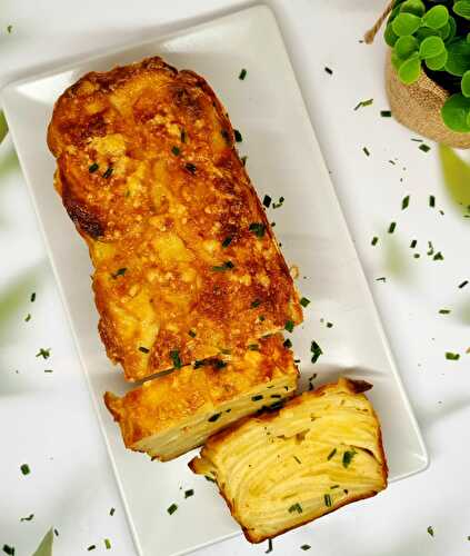 Gâteau invisible pommes de terre et comté