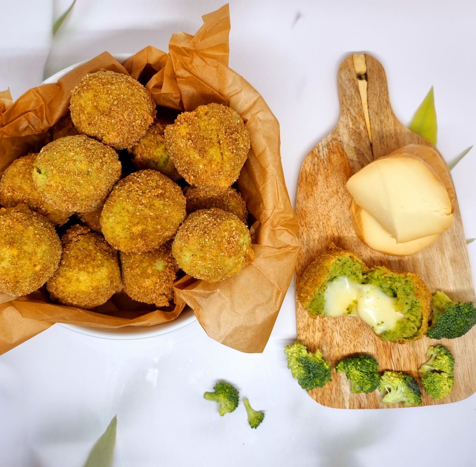 Boulettes de brocoli et scamorza fumée