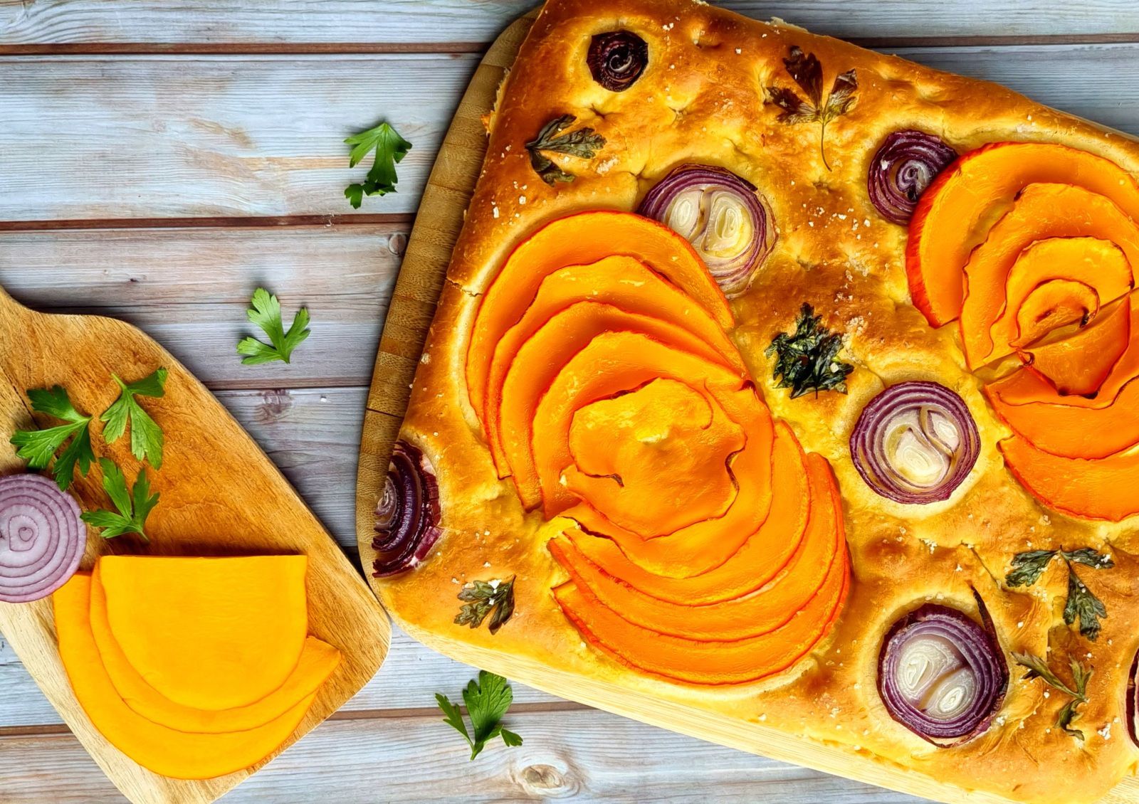 Pumpkin focaccia