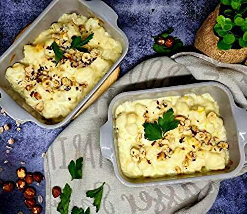 Gratin de chou fleur ricotta et noisette