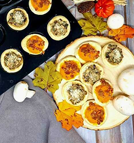 Mini quiches champignons ou potimarron