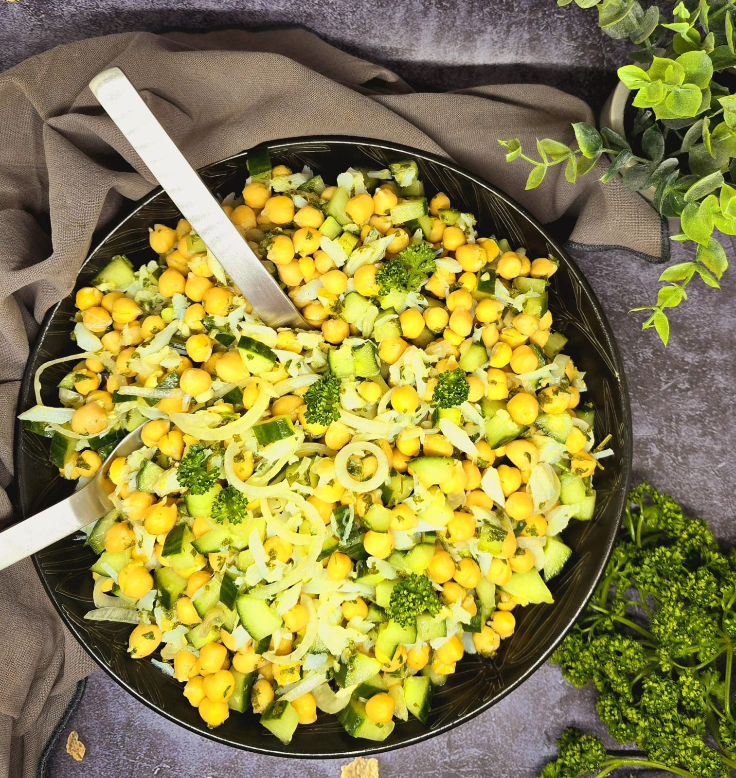 Salade de pois chiches à la morue