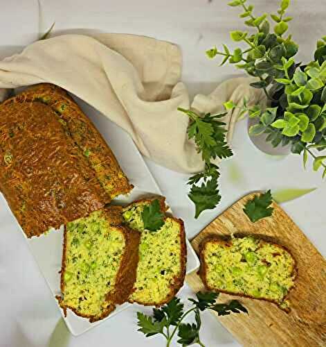 Cake aux petits pois et aux herbes