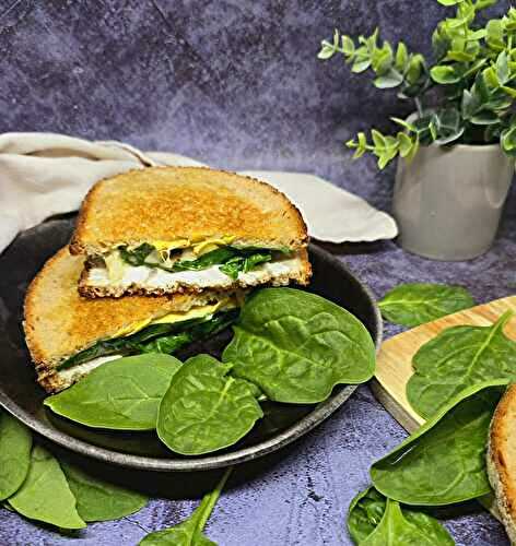 Grilled cheese artichaut épinards