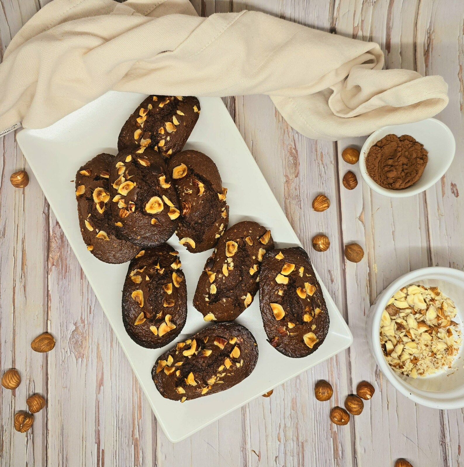 Madeleines choco- noisettes