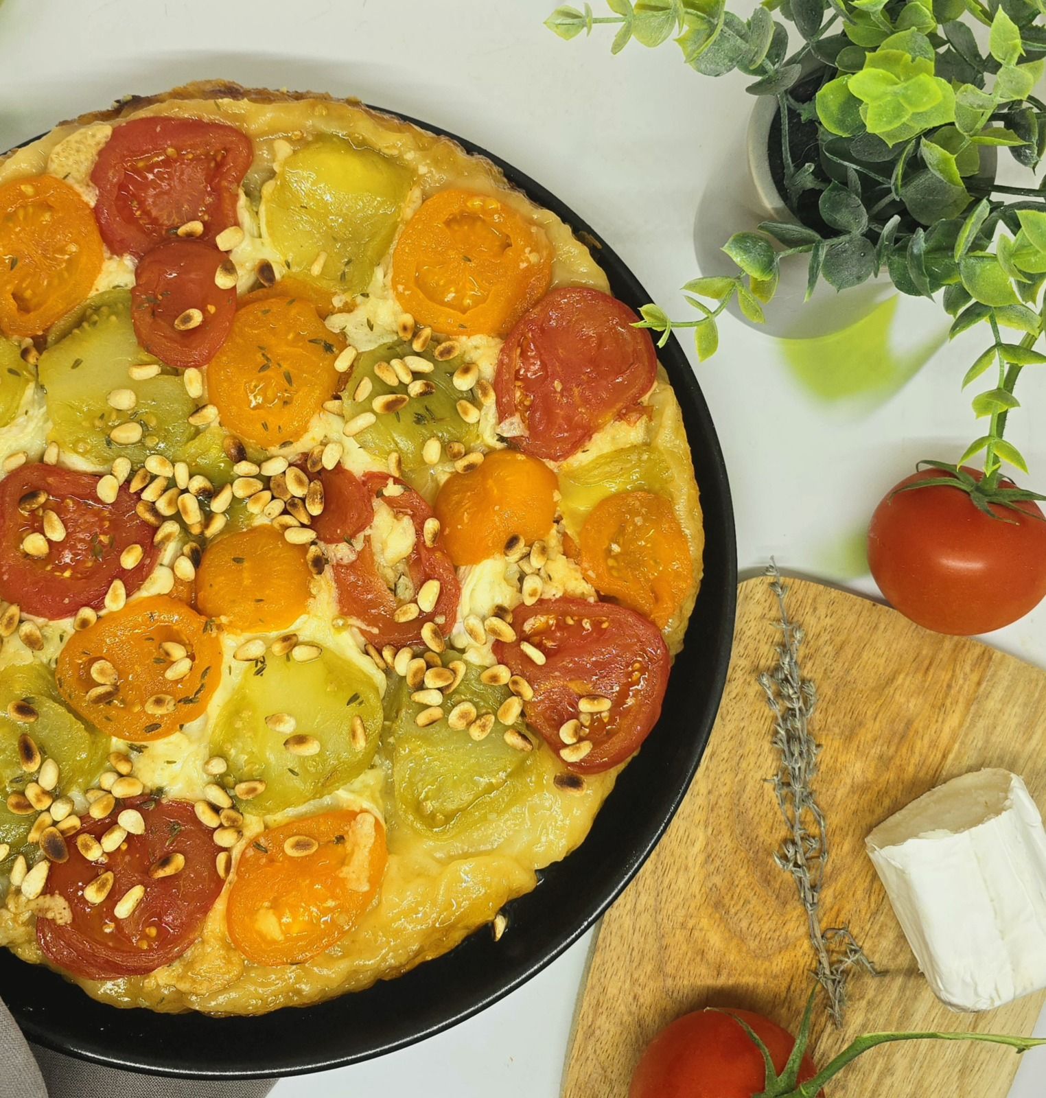 Tatin à la tomate et au chèvre