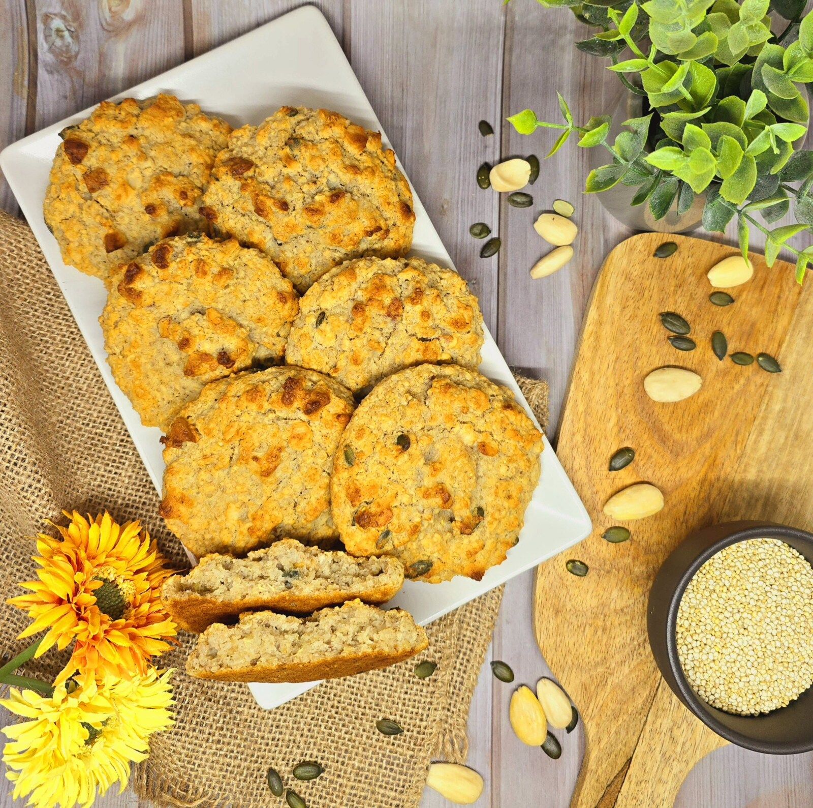 Cookies moelleux au quinoa