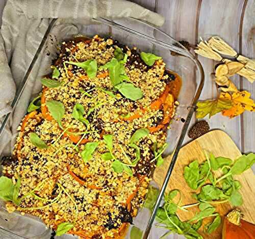 Crumble de potimarron et effiloché de porc