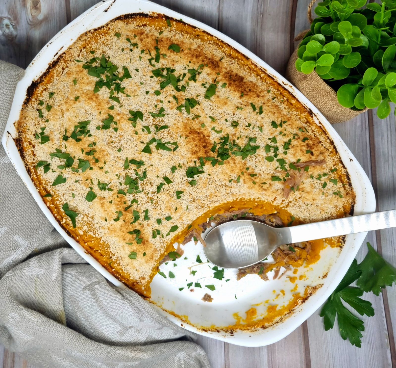 Hachis parmentier de canard et potimarron