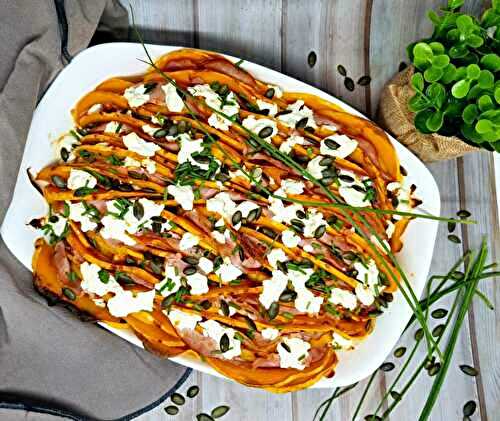 Gratin de butternut au chèvre