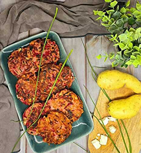 Röstis pommes de terre, betterave et fêta