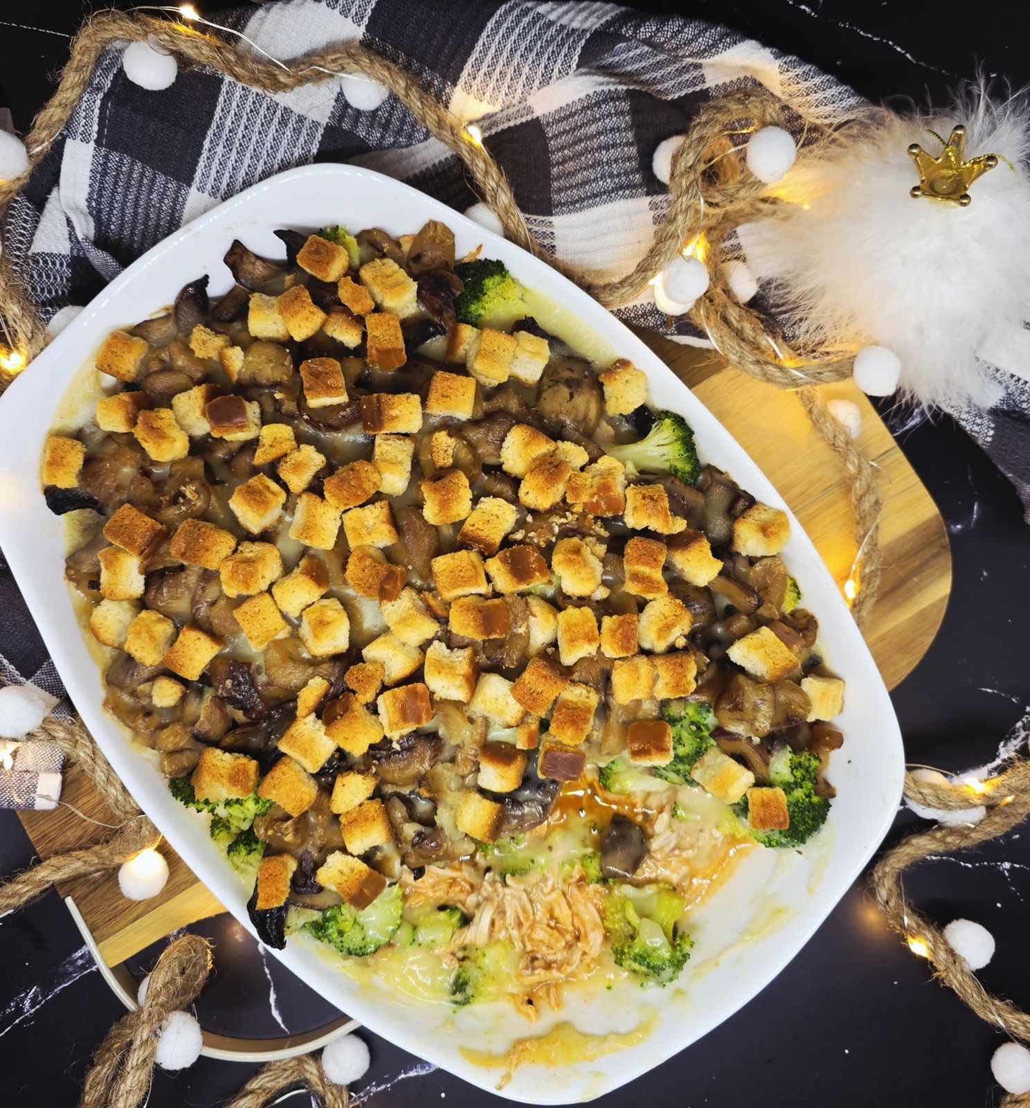 Dinde effilochée crémeuse avec ses petits légumes